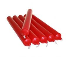 SHINE Lot de 10 Bougies Non parfumées pour Un Prix raisonnable â Disponible en Violet, Vert, Bleu, Rose, Orange, Blanc et Rouge