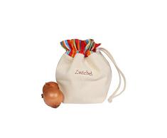 slowroom Sac en Coton, pour légumes Oignon, élégante et Pratique Rangement, 18 x 24 cm