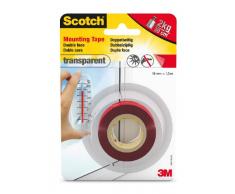 3M Scotch Ruban Adhésif Double Face 1,5 m x 19 mm Transparent