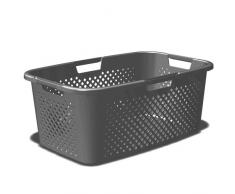 Sundis 4006002 Pixel Panier Ã linge, Plastique, Gris, 58 x 38 x 23,5 cm