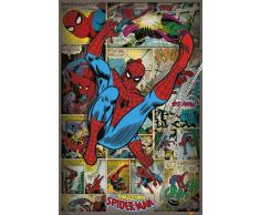 Empire Merchandising GmbH Consignment Poster rétro avec Cadre Motif Spiderman de Marvel Comics