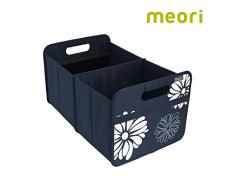 Meori BoÃ®te Pliante Pliable pour la Maison, Le Bureau ou Les dÃ©placements, Polyester, Marine/Fleurs, Box Large