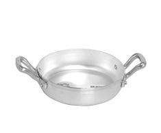 Pentole Agnelli Casserole en Aluminium dotée de 2 poignées en Acier Inoxydable, argenté 20 cm Argent