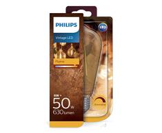 Philips ampoule LED Standard Edison Vintage Filament E27 8W Equivalent 50W Claire Ambrée Blanc chaud Compatible Variateur