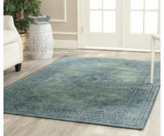 Safavieh Tapis dinspiration Vintage, Tissé Fibre de Viscose douce Tapis en Turquoise / Multicolore, 90 X 150 cm