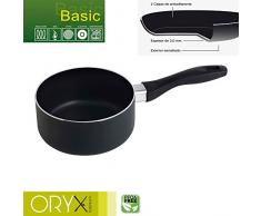 ORYX 5023250 Casserole antiadhÃ©sive en Aluminium, 16Â cm/3Â mm, 34Â x 17Â x 9Â cm Noir
