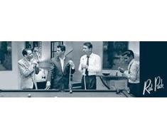 1art1 31871 Poster de Porte The Rat Pack Table de Billard Frank Sammy & Dean 158 X 53 cm