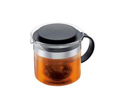 Bodum - 1875-01 - Bistro Nouveau - Théière en Verre avec Couvercle - Filtre Plastique - 1 L