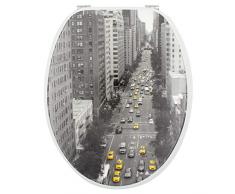 GELCO Design Abattant WC Taxi, Bois Moule, Gris, 45 x 36.5 x 5.cm