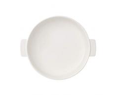 Villeroy & Boch Clever Cooking Plat Ã four rond avec couvercle, 2 piÃ¨ces, 28 cm, Porcelaine Premium, Blanc