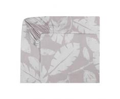 Essix - Drap Housse Ramage Satin de coton Gris 90 x 190 cm