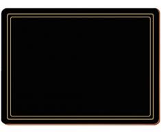 Creative Tops Premium Lot de 6 Sets de Table à Dos en liège Noir Classique 30 x 22,8 cm