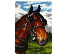 Orchidea Kit de tapis Ã crochets Motif cheval 50 x 74,5 cm