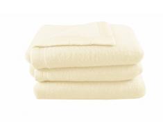 Comptoir du Linge LAI518E Couverture Laine Vierge Ecru 180 x 220 cm, 500 grs