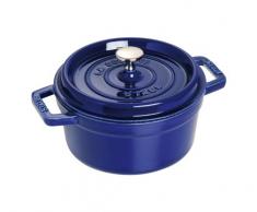 Staub 1102291 Cocotte Ronde Majolique Bleu Intense 22 cm
