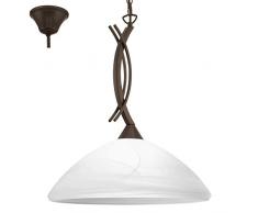 EGLO 91432 Suspension, MÃ©tal, E27, Marron, Blanc