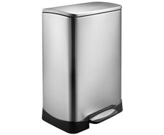 EKO dÃ©veloppement Recycler Neo-Cube rectangulaire Poubelle, Argent, 46Â litres