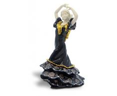 Nadal Figurine Sevillana Petite, Acrylique, Noir et Nacre, 8.6Â x 6.5Â x 15.5Â cm