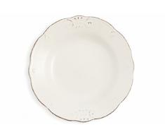 Villa dEste Home Tivoli Duchessa Set Assiettes Creuses, Grès, Blanc, 6 unités