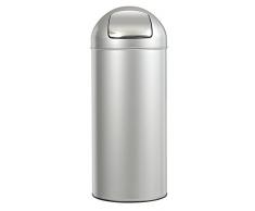 Rossignol 59793 Push Poubelle Métal Gris Métal 45 L