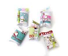 Toga KRN21 Kit Noël / 25 boîtes Calendrier de lAvent, Papier, Multicolore, 18,5 x 26 x 4 cm