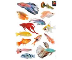 Plage 154549 Poissons tropicaux 1 Planche de Stickers muraux 29,7 cm x 21 cm