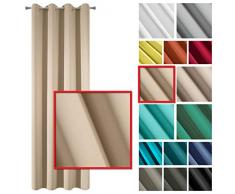 Eurofirany Rideaux occultants occultants Ã 8 Åillets pour Salon, Chambre Ã Coucher, Salon ou Salon Beige 135 x 250 cm