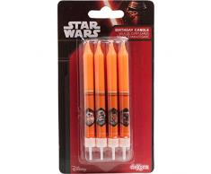 Star Wars 346176 8 Bougies BÃTONNETS 9CM, Cire, Orange, 8 x 8 x 12 cm