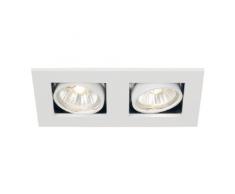 Nordlux 21070101 Galilei Spot encastrable rotatif 2 spots 2 x 35 W GU10 Blanc IP44