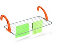 Casabriko Séchoir à Linge de Balcon 105x55x4.5 cm Arancio/INOX