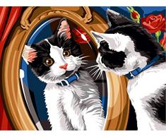 SEG de Paris Miroir sur Le Mur Tapisserie, Toile 100% Coton, Couleurs Assorties