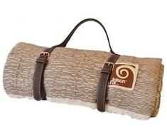 Ariane Plaid MÃ©rinos/Acrylique/Coton Sable 140 x 185 cm