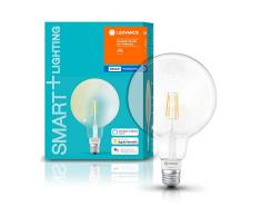 LEDVANCE Smart+ Lot de 4 Ampoules LED Ã Filament ConnectÃ©es | E27 | Forme Globe | Dimmable | Blanc Chaud 2700K | 5,5W (Ã©quivalent 50W) | Compatible Bluetooth - Pilotable avec Siri via Apple HomeKit