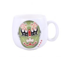 lachineuse Grande Tasse Collection Opéra de Pékin - Masque Vert
