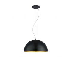 Eglo 94936Â A + + to E, suspension, acier inoxydable, E27, noir/or, 53Â x 53Â x 150Â cm
