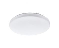 Eglo Frania Plafonnier à 1 ampoule LED en acier et plastique Blanc, Acier Plastique, Blanc, à 33 cm