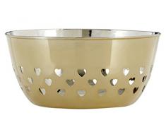 Premier Housewares Bol avec Motif Coeurs, Or Rose, Acier Inoxydable, doré, 20 x 20 x 9 cm