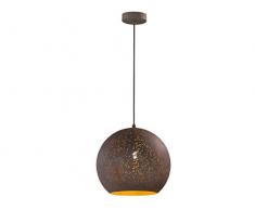 Wofi Suspension en mÃ©tal E27 60 W Marron antique 30 x 30 x 150 cm
