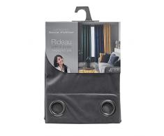 douceur dintÃ©rieur rideau a oeillets 140x240 cm velours veloutea anthracite