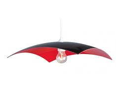 Luminaire Quadra bicolors, suspension verre, 75 W, noir/rouge, L L 40 x H 12 cm