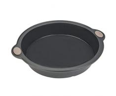 Levivo Moule Ã pÃ¢tisserie rond en silicone pour gÃ¢teaux, moule de cuisson pour les gÃ¢teaux, gris, â 200x53mm