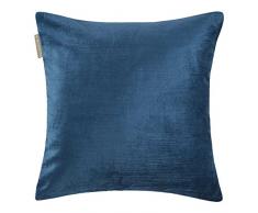 Madura Housse de coussin Castiglione, Coton, Bleu Vert et Taupe, 40x40 cm