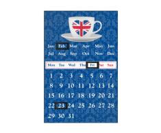 Premier Housewares 2800638 Calendrier Magnétique Union Jack Prune