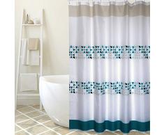 MSV 143018 Rideau de Douche Prime Porto en Polyester 180x200cm Vert, 30 x 20 x 15 cm