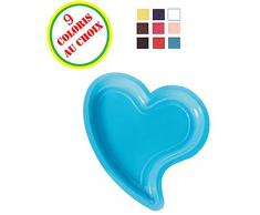 Plastella 023310FUSHIAX12 Assiette, PS, Fushia, 24 x 22 x 1,8 cm