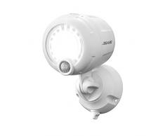 Mr. Beams MB360Â X T-brn-02-01Â sans fil, alimentÃ© par piles Ã lâextÃ©rieur, dÃ©tecteur de mouvement automatique 200Â lm spot Ã LED, plastique, Marron, Lot de 2, Plastique, blanc, Pack of 1
