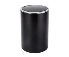 Wenko 22558100 Poubelle Inca, Noir, ABS, 18,5 x 18,5 x 26 cm