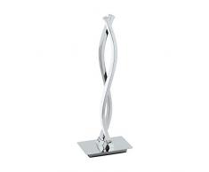 Eglo 96105 Lampe de Table, Aluminium, Integriert, Chrom, WeiÃ, 16 x 10 x 46 cm