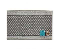 JVL Bologna Soutenu Paillasson Lavable en Machine, Polypropylène/Latex, Gris Clair/Gris foncé, 80 x 50 x 1.2 cm