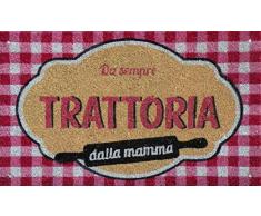Gift Company Paillasson Trattoria par la mère, Coco/PVC, coloré, 75 x 45 x 1,5 cm